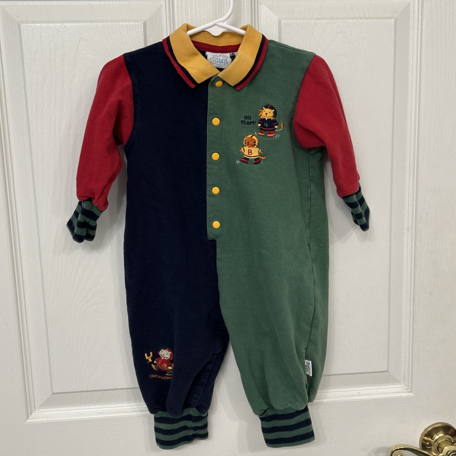 VTG 2nd Step Colorblock Infant Boy 12 Mo 1 Pc Outfit Sports Snaps