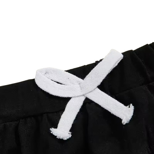 Baby Boy Summer Clothes Embroidered Letter Short Sleeve Tee & Elastic Shorts Set