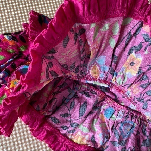 La Fromage et L’orange tiered multicolor floral girl skirt. Size 3 Preppy NWT