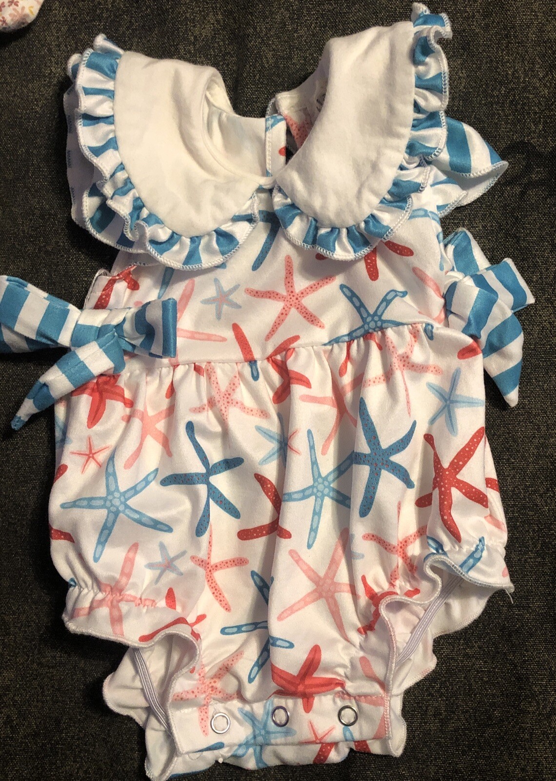 Girls Lot Of (3) One Piece Outfits Size 3-6 Month Lot# 1403