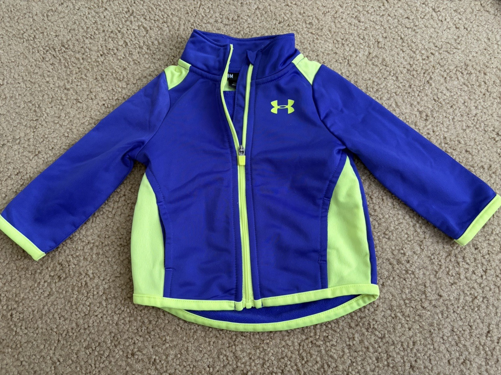 Under Armour Baby Girls Size 6/9M 2 Pc Outfit Track Set Sweat Suit Stripe NWOT