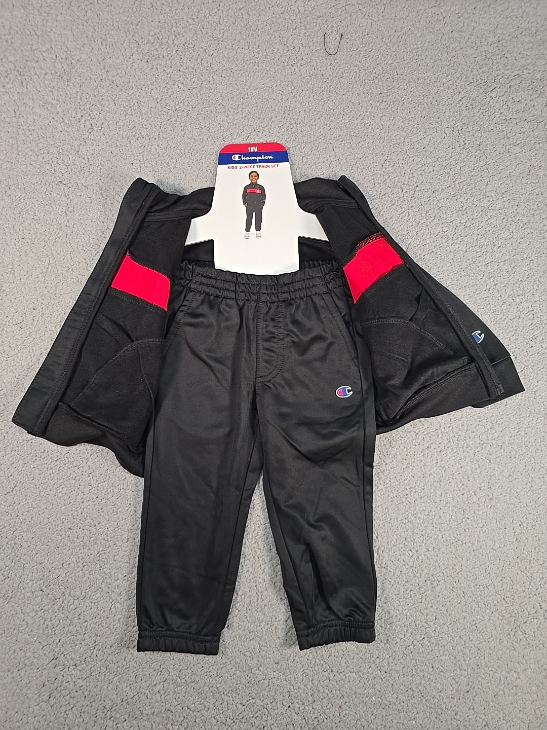 Champion Toddler Boys 2-Piece Active Track Set Size 18 Months Black