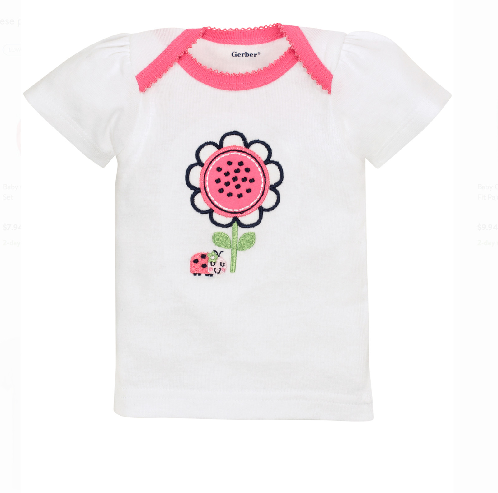 Ladybug Cute Bug Gerber Baby Girl 4 Piece Onesie Shirt Pants Skirted Panties NWT
