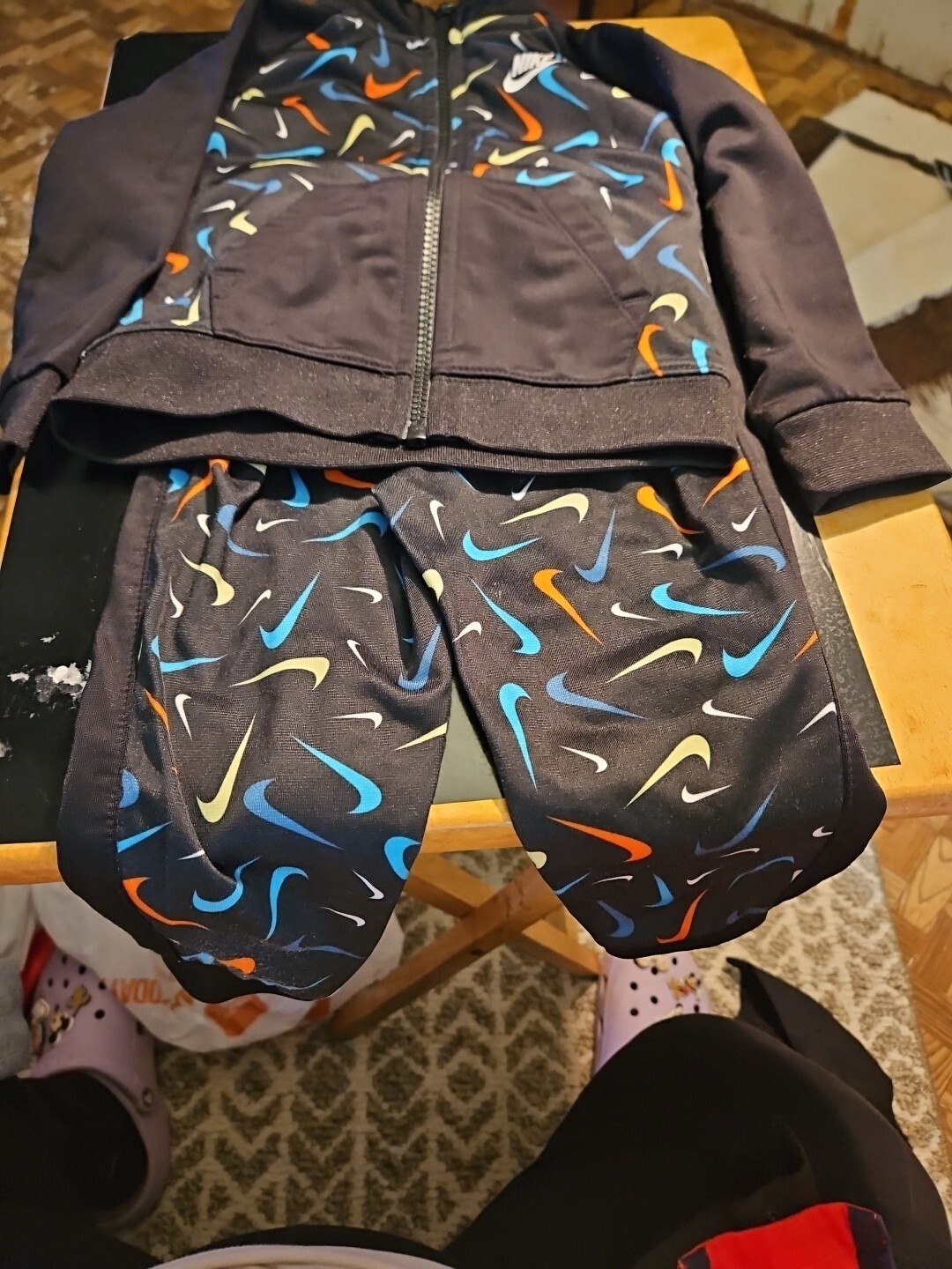 black nike 2 piece track suit Size 18 Months See Pictures