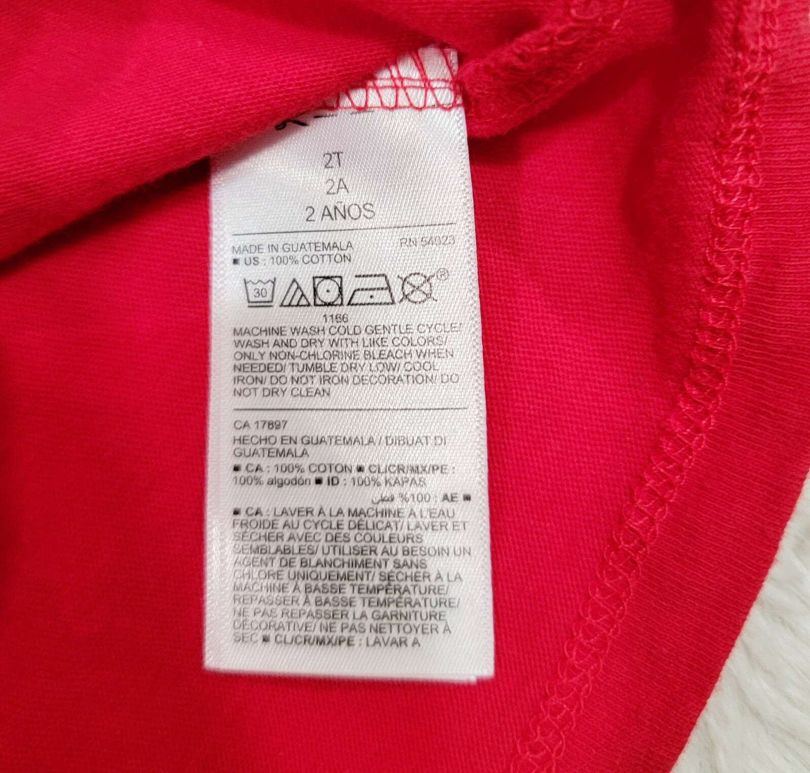 Mixed Brand Outfit Boy 2T LS Red Graphic Tee & Pull-on Navy Cuffed Corduroys