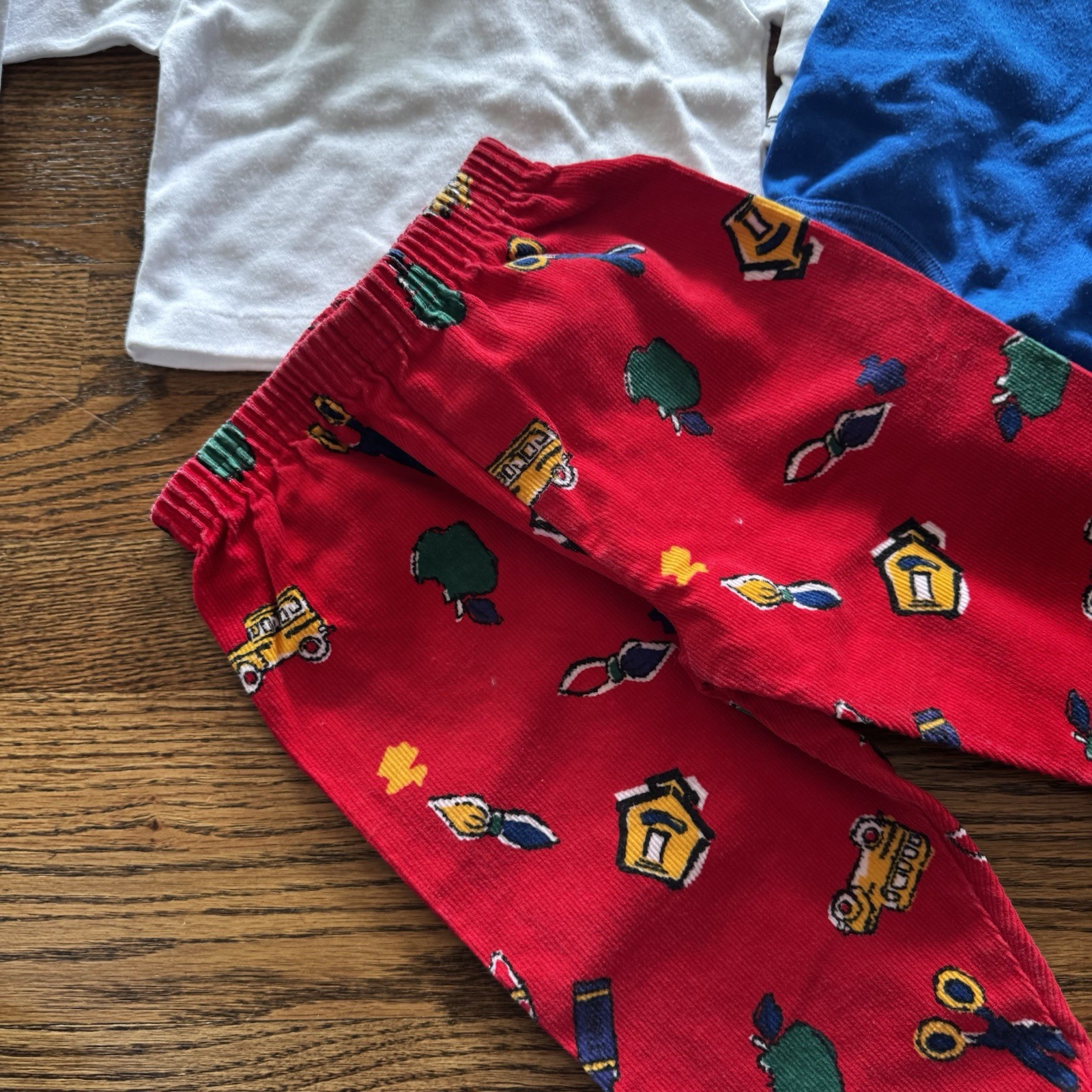 Vtg 90s 80d Baby Boy Carters 3 Piece Blue Outfit Sweatshirt Pants 12M School