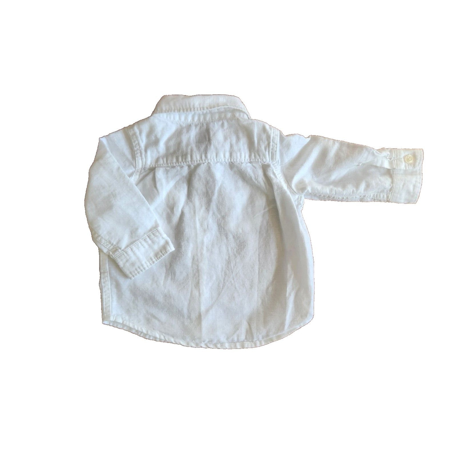 Baby Gap Boy’s 6-12m Outfit White Top Khaki Brown Cargo Pants Safari 2 Piece Set