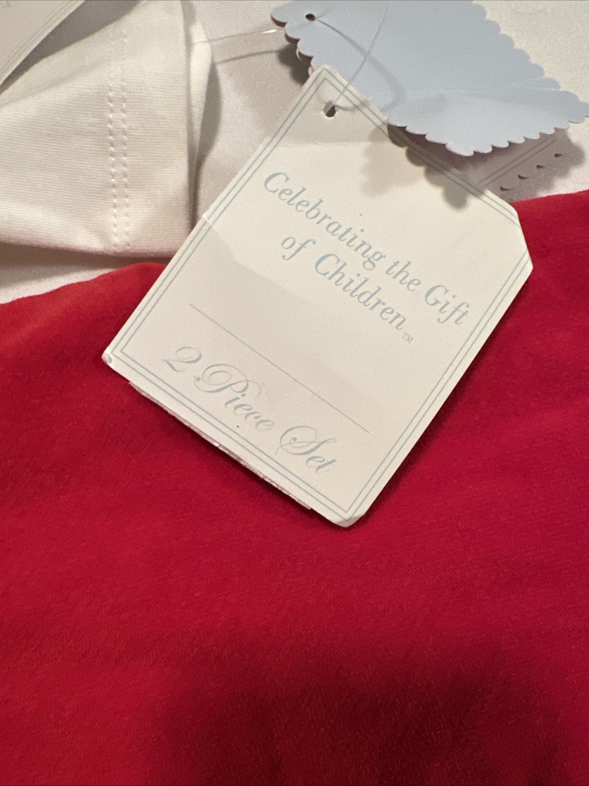 Kitestrings By Hartstrings Baby Boys 2-Pc Jon Jon Xmas Romper Red Velvet 0-3 Mos