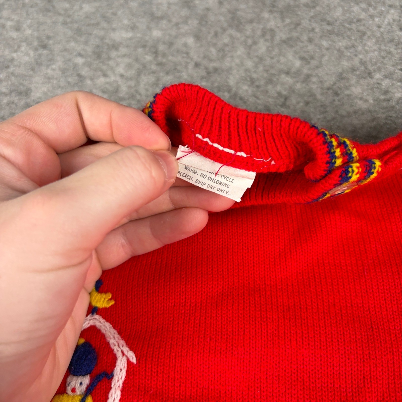Vintage Knit Sweater Set Unisex Toddler 2T Red Blue Nutcracker Holiday Outfit