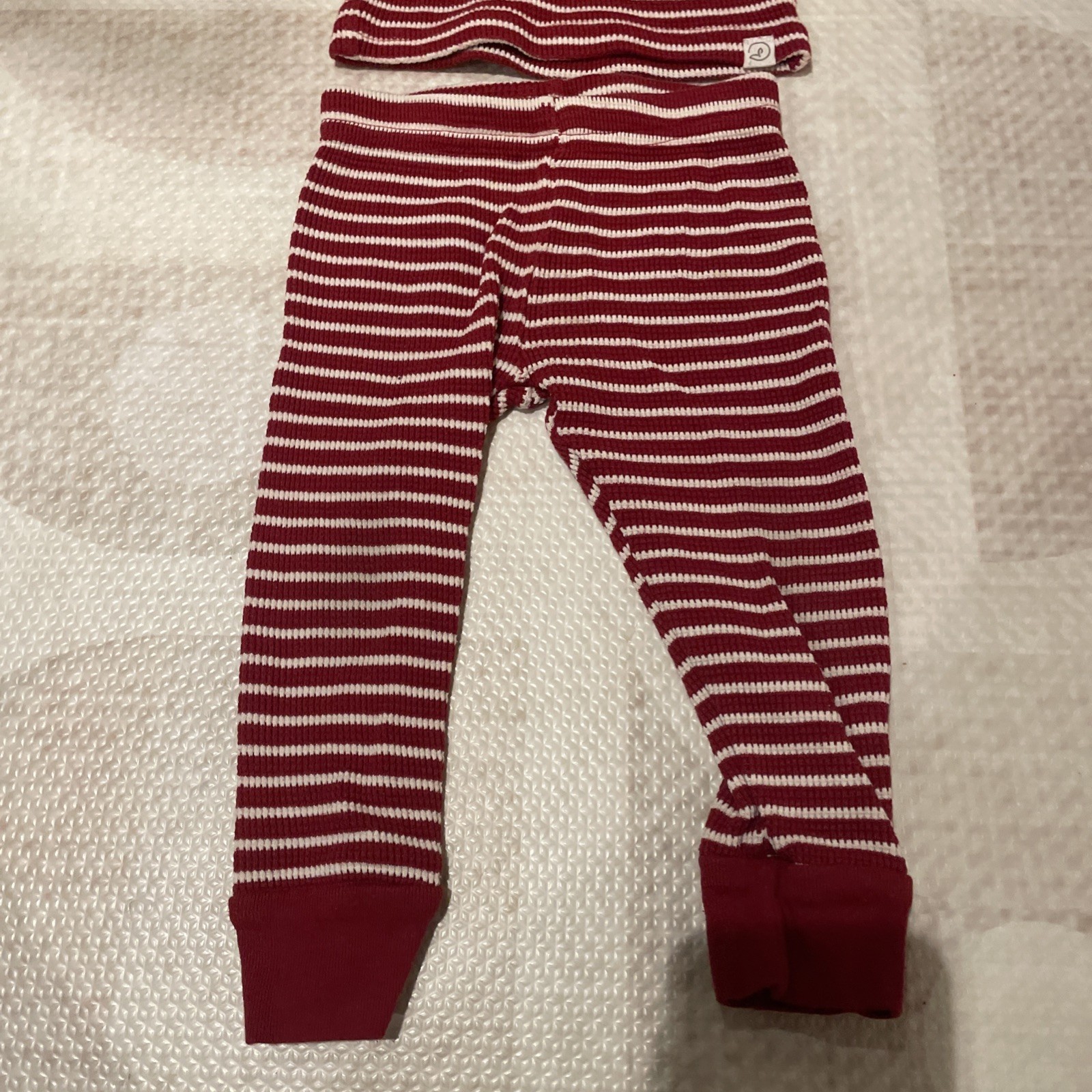 Little Planet Organic By Carter’s Size 12 Month Knit Thermal Red Stripe Set