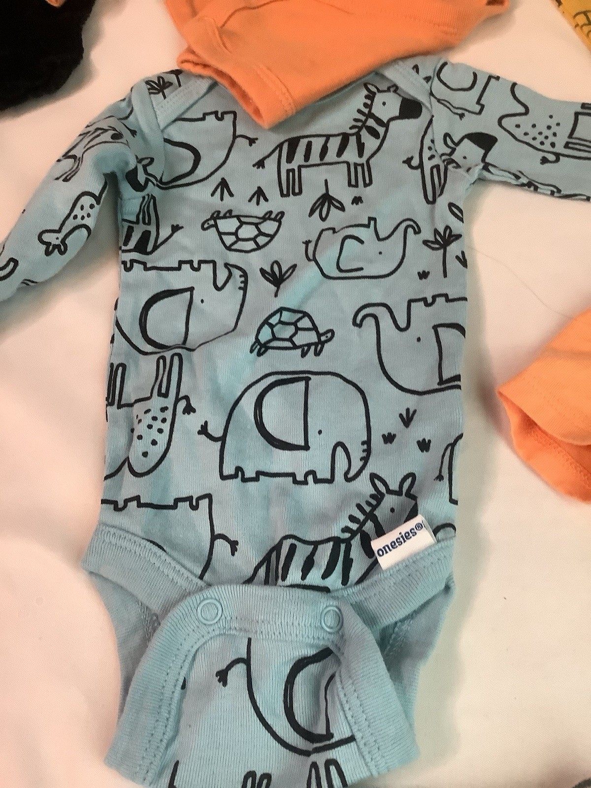 Baby Clothes New Born Boys Mixed Lot Gerber Onsies 6 Hats Lion Webok By Reebok