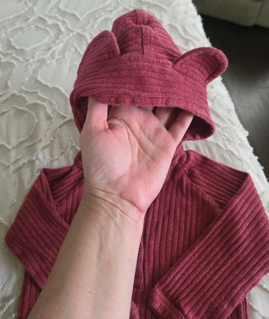 Kate Quinn 2pc Burgundy Jumper With Hood 12-18M Set