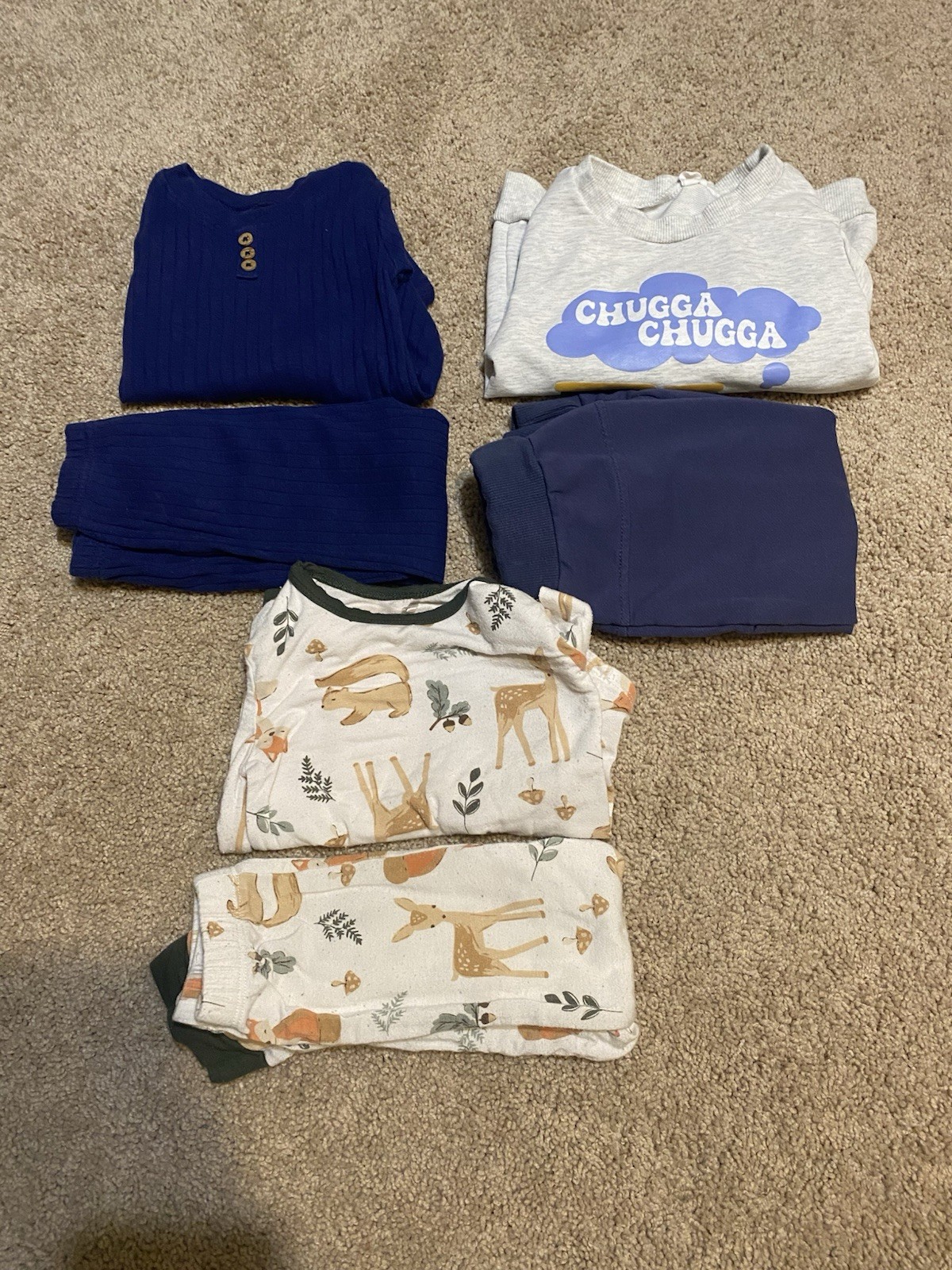 Boy’s Size 24 Months Mixed Brand Bundle of Long Sleeve & Pants Sets – 6 Pieces