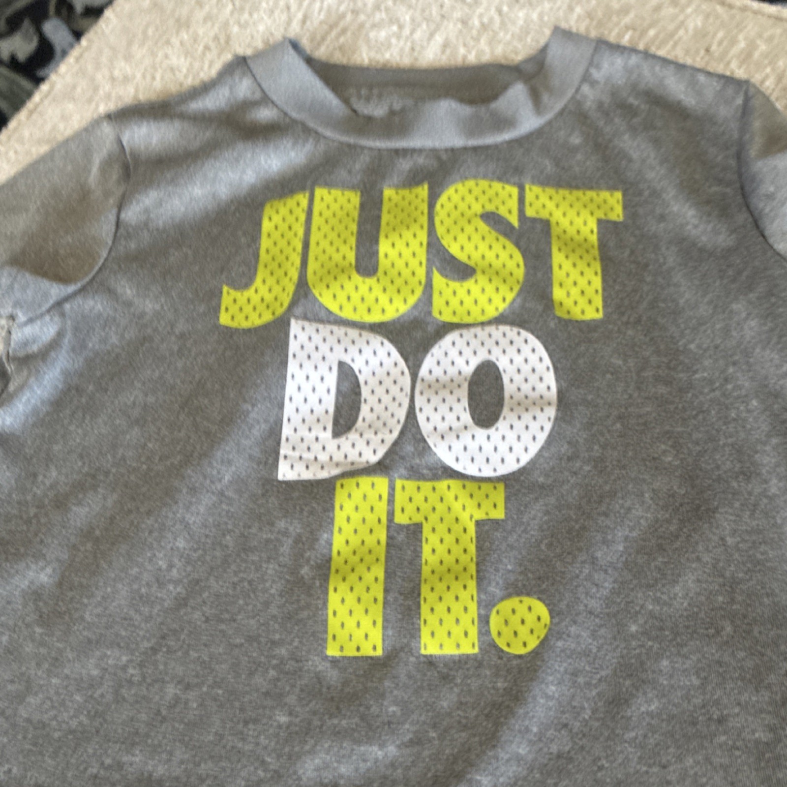 Nike Dri-Fit Just Do It 2T Shorts Set Gray Top & Black Shorts Sports Outfit