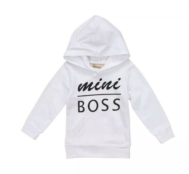 Mini Boss Toddler Boy Hoodie – 12M