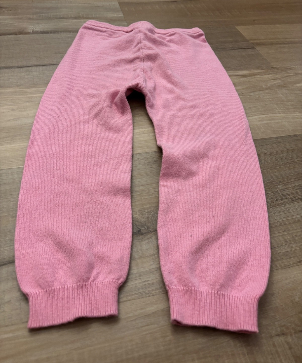 H&M 2 Piece Knit Set Pink 4T Kids Toddler Ribbed Sweater Drawstring Jogger Pants