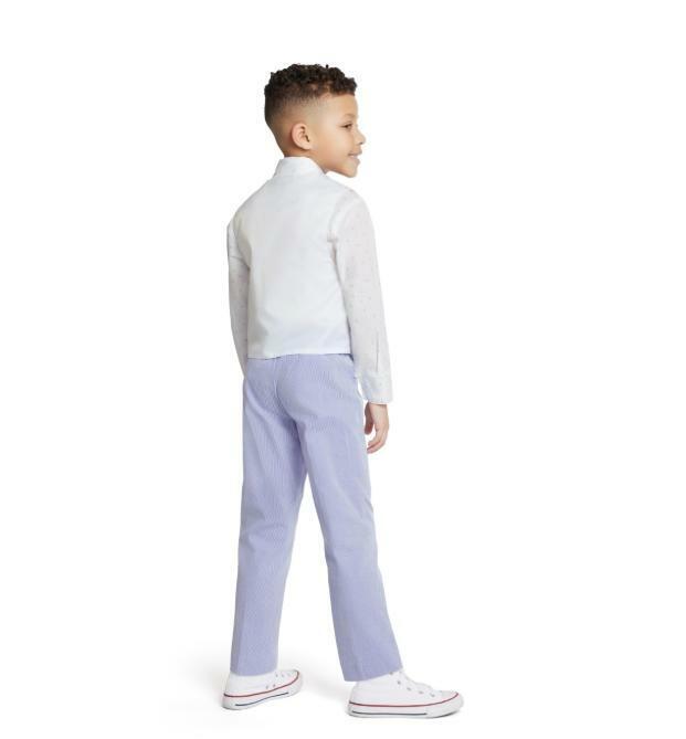 Nautica Toddler and Little Boys Pin Cord Machine Washable Vest Set – Bright Blue