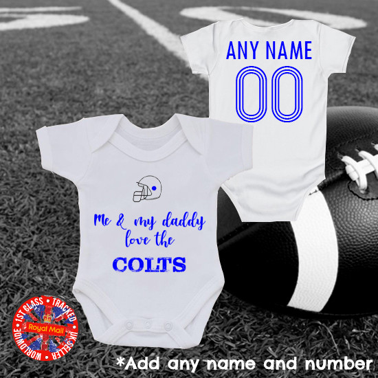 Colts “Me & My Daddy” Baby Grow Gift USA America