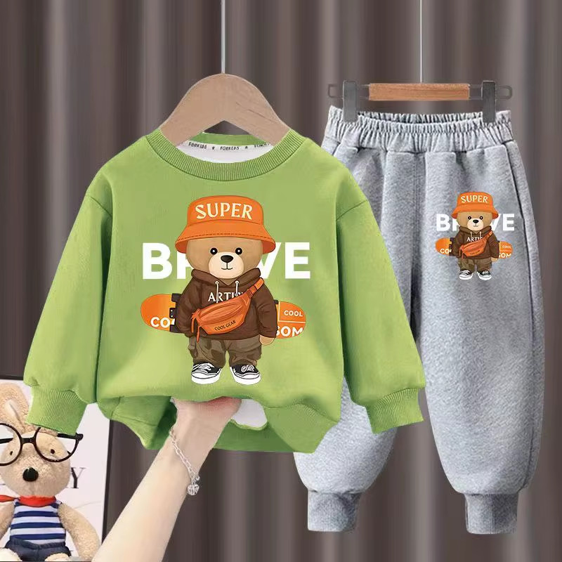 Kids Clothes Boys & Girls Autumn Long Sleeve Top & Pants 2 Pieces Sets Children
