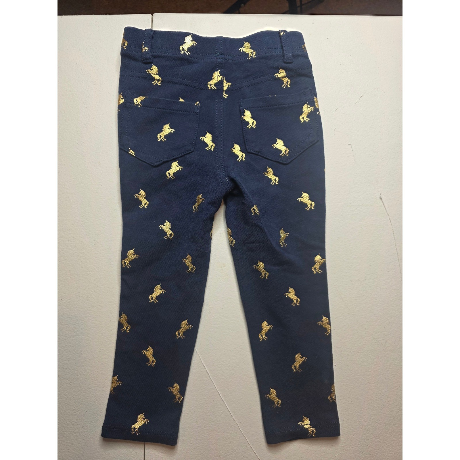 Garanimals Toddler Girls Navy Gold Metallic Unicorn Shirt Leggings Set 2T NP2
