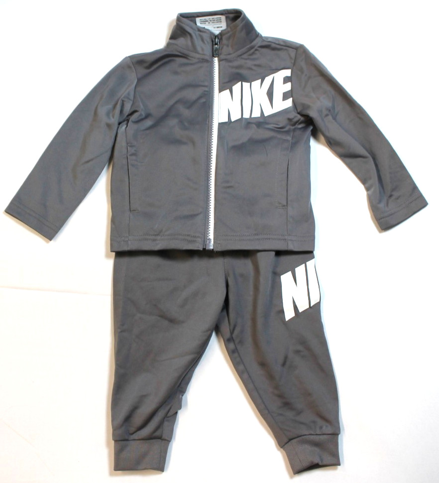 Nike Track Suit Inspired 2pc Boy’s Toddler Size 12M Color Gray / Silver NWT