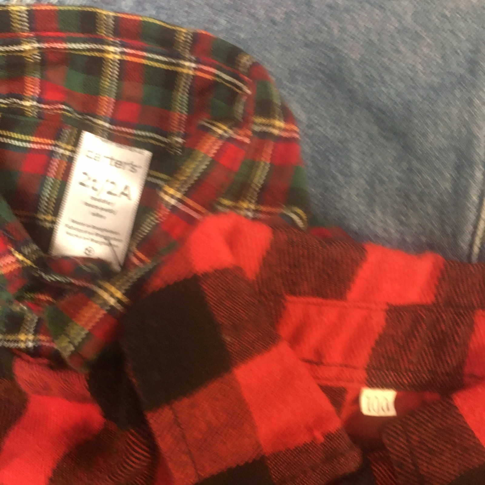 Baby Boy 24 Months 2T Clothing Lot 7x Pieces Bulk Winter Flannel Cargo Plaid