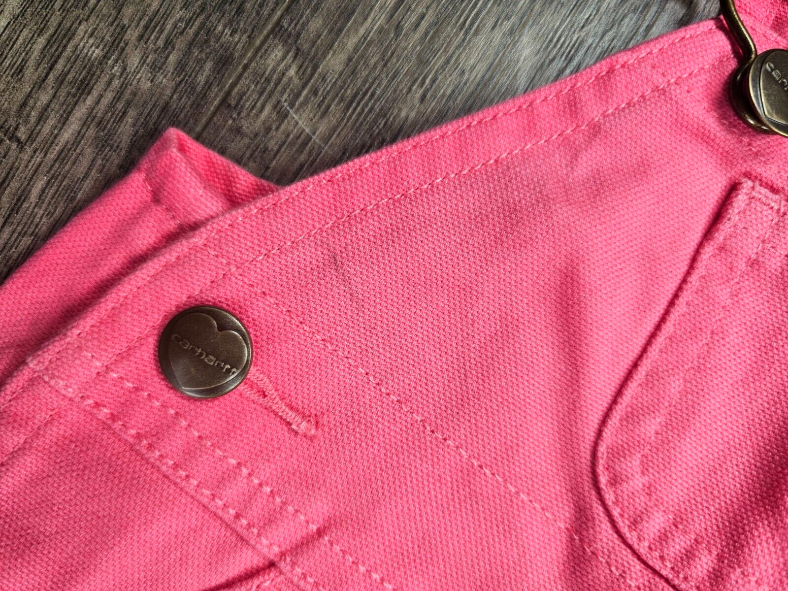 Baby Girl Clothes New Carhartt 3 Month Pink Adjustable Strap Overalls