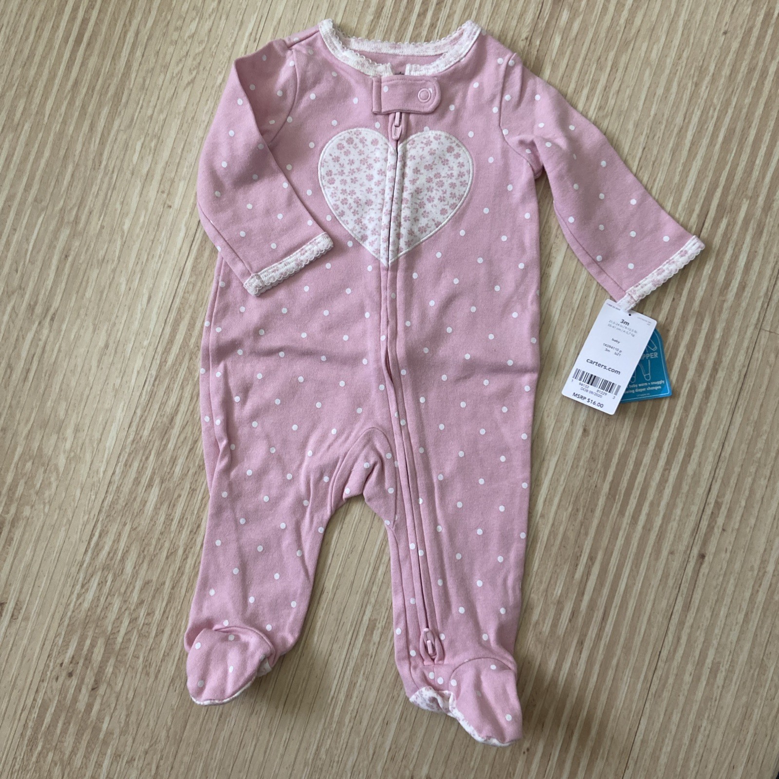 NWT Carters Lot Of Baby Girls Clothes 3mo With 2 Silicone Bibs