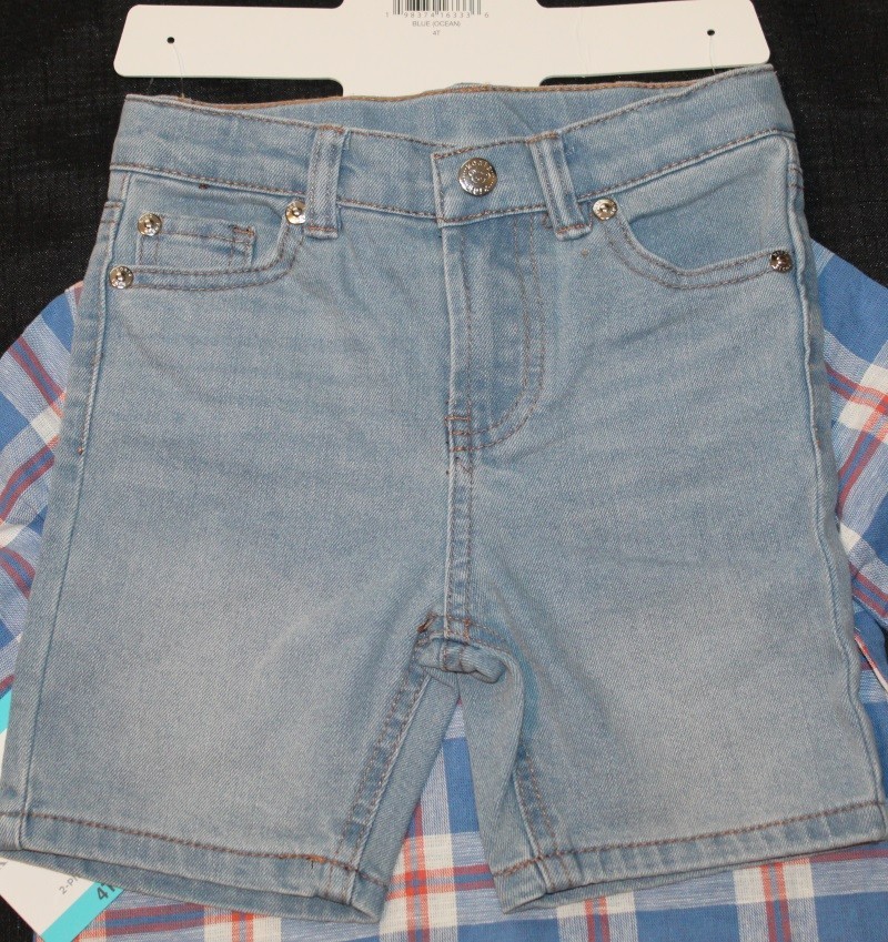 New boys KOALA BABY 2 pc set – Plaid button up shirt & shorts Size 4T