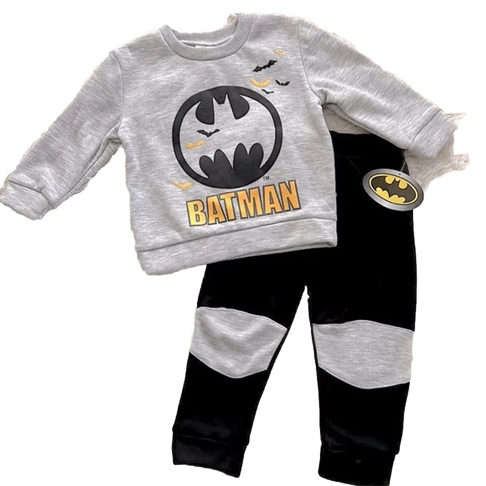 Batman Kids Matching Set Size 2T Toddler Fleece Winter Fall Outfit Dc Comics