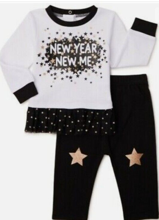 Baby Girl New Year Years Outfit Way to Celebrate Sz 0 3 6 12 Months Baby New Me
