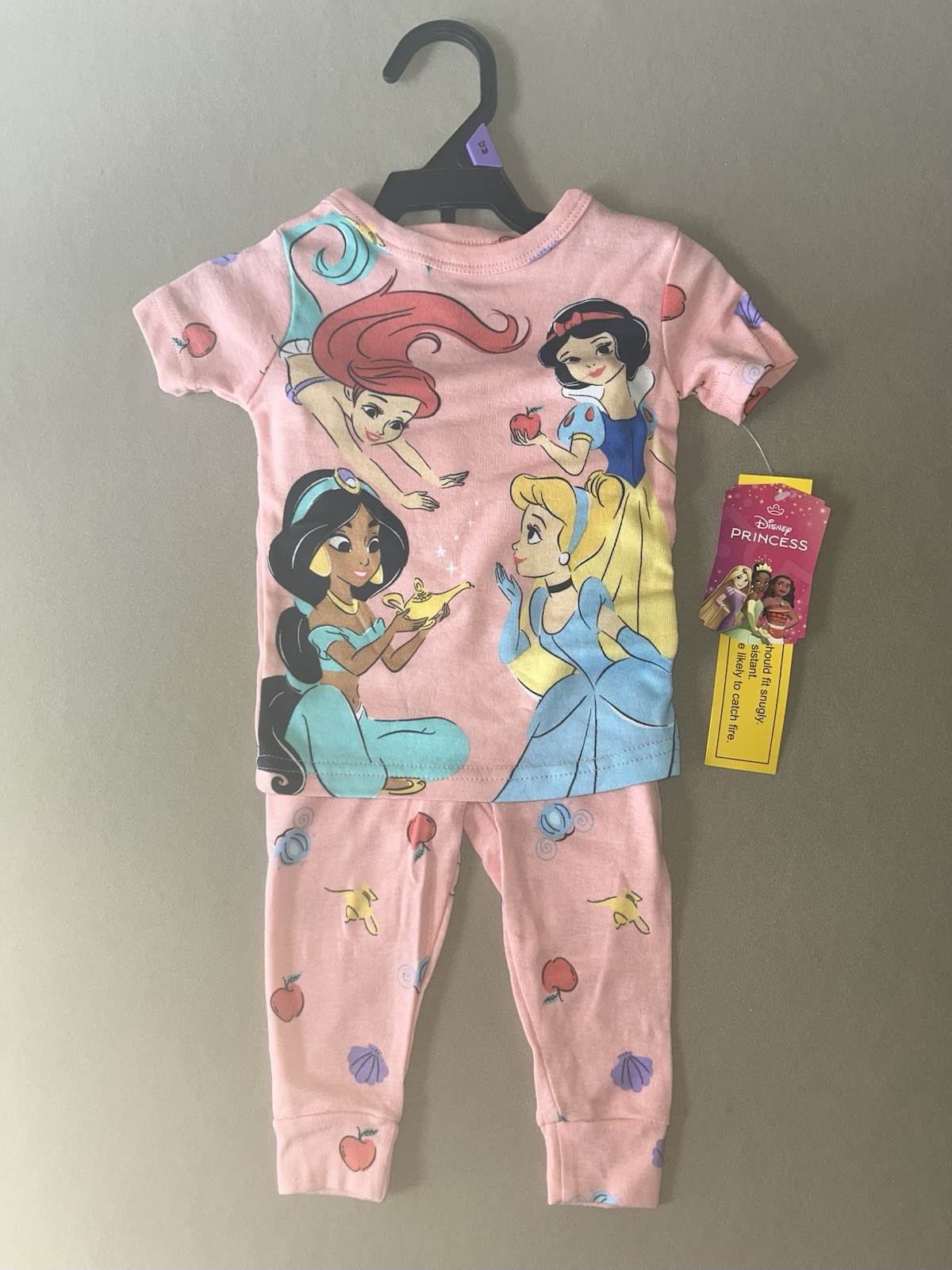 Disney Princess Baby Girls 12 Months Pajama Set (Top & Bottoms) New With Tags!