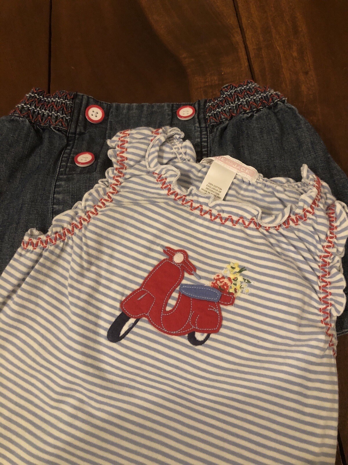 Janie and Jack Ciao Bella Shirt Skirt Bloomers Set Girls Sz. 18-24 Months 2008