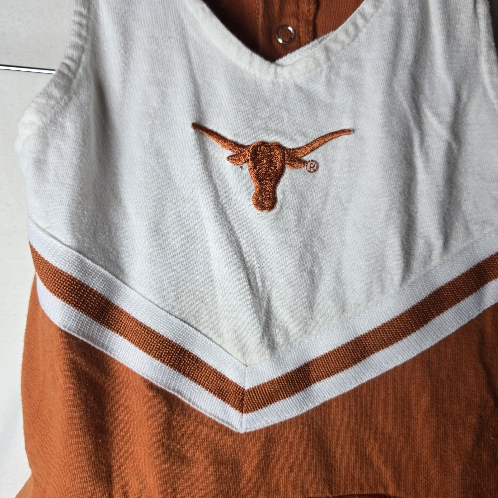 NCAA Texas Longhorns Girl’s Cheerleader Dress Kids Cheer Outfit Size 6-12 Months
