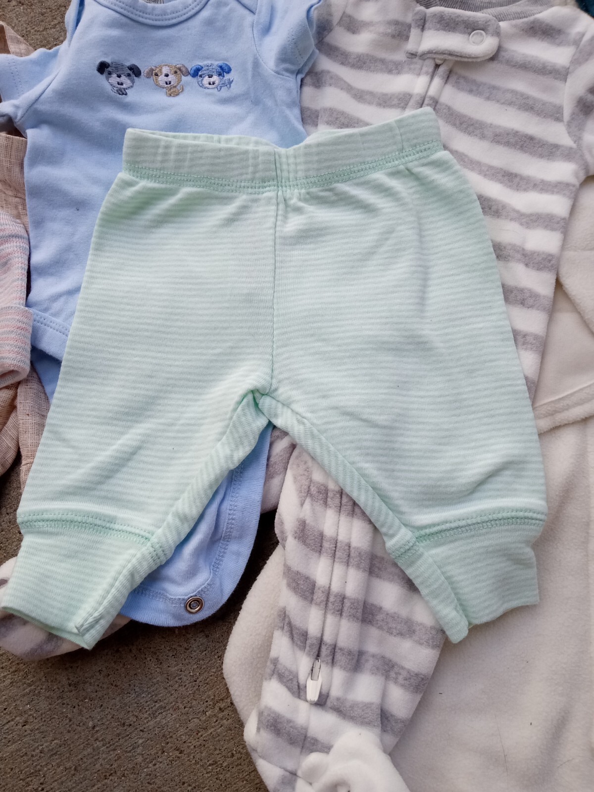Lot of 14 Unisex Size Newborn to 12 Months Baby Clothes