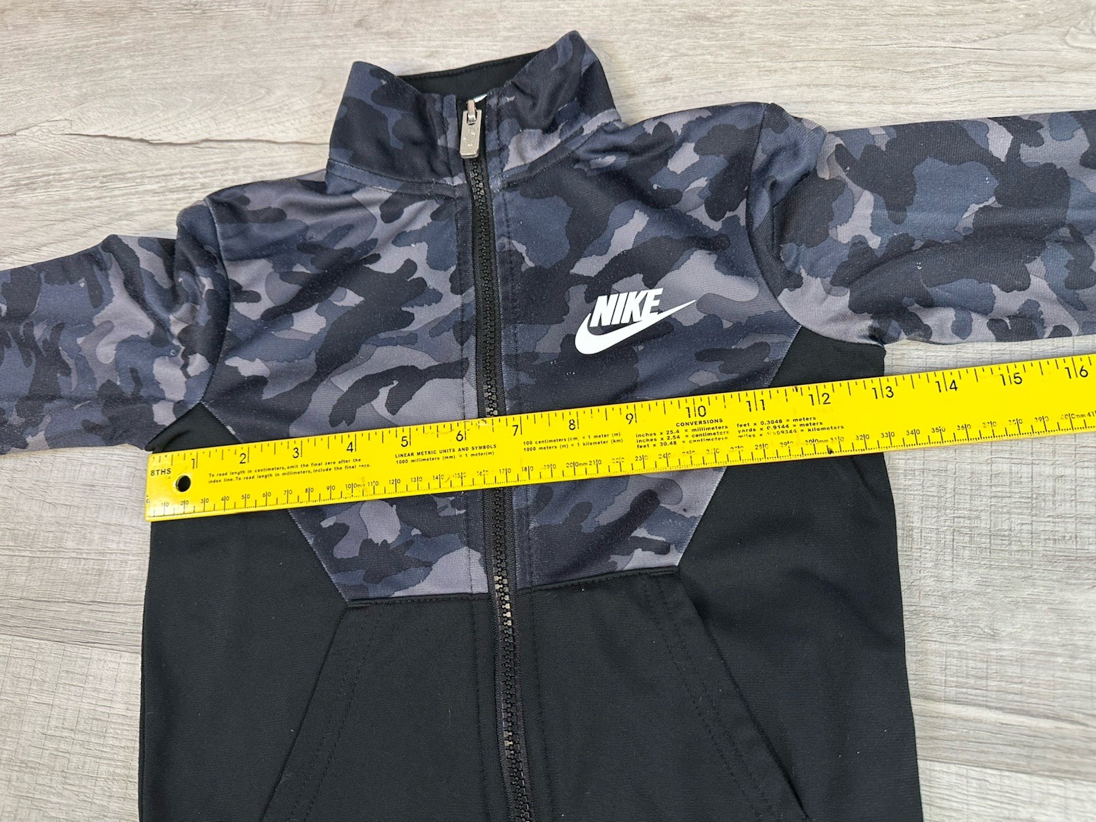 Nike Camo Tracksuit Jacket + Pants Athletic Full Zip Boy Toddler Size 3-4 Years