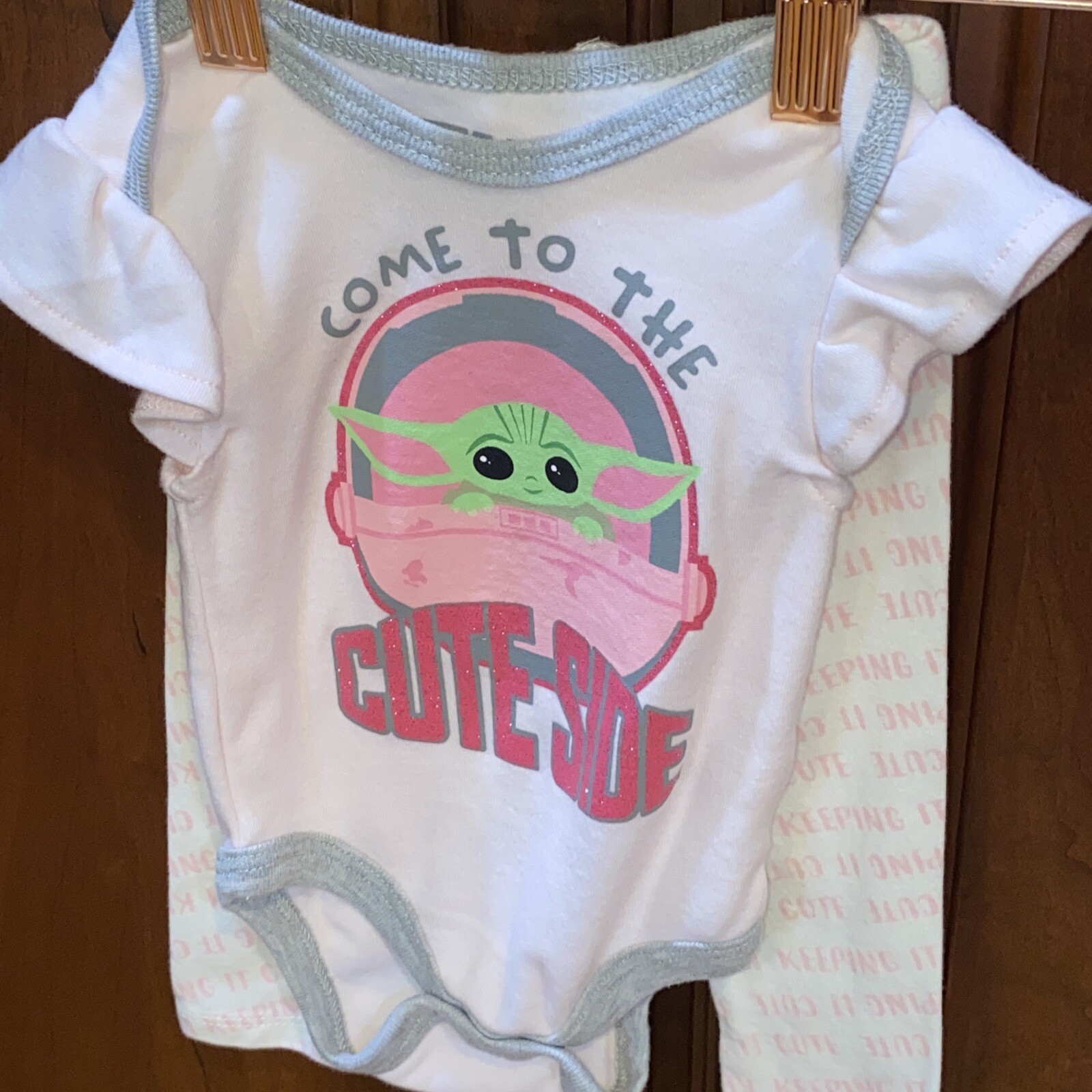 Star Wars Baby Yoda “ Come To The Cute Side” Girls 3-Piece Headband Set 3-6mo