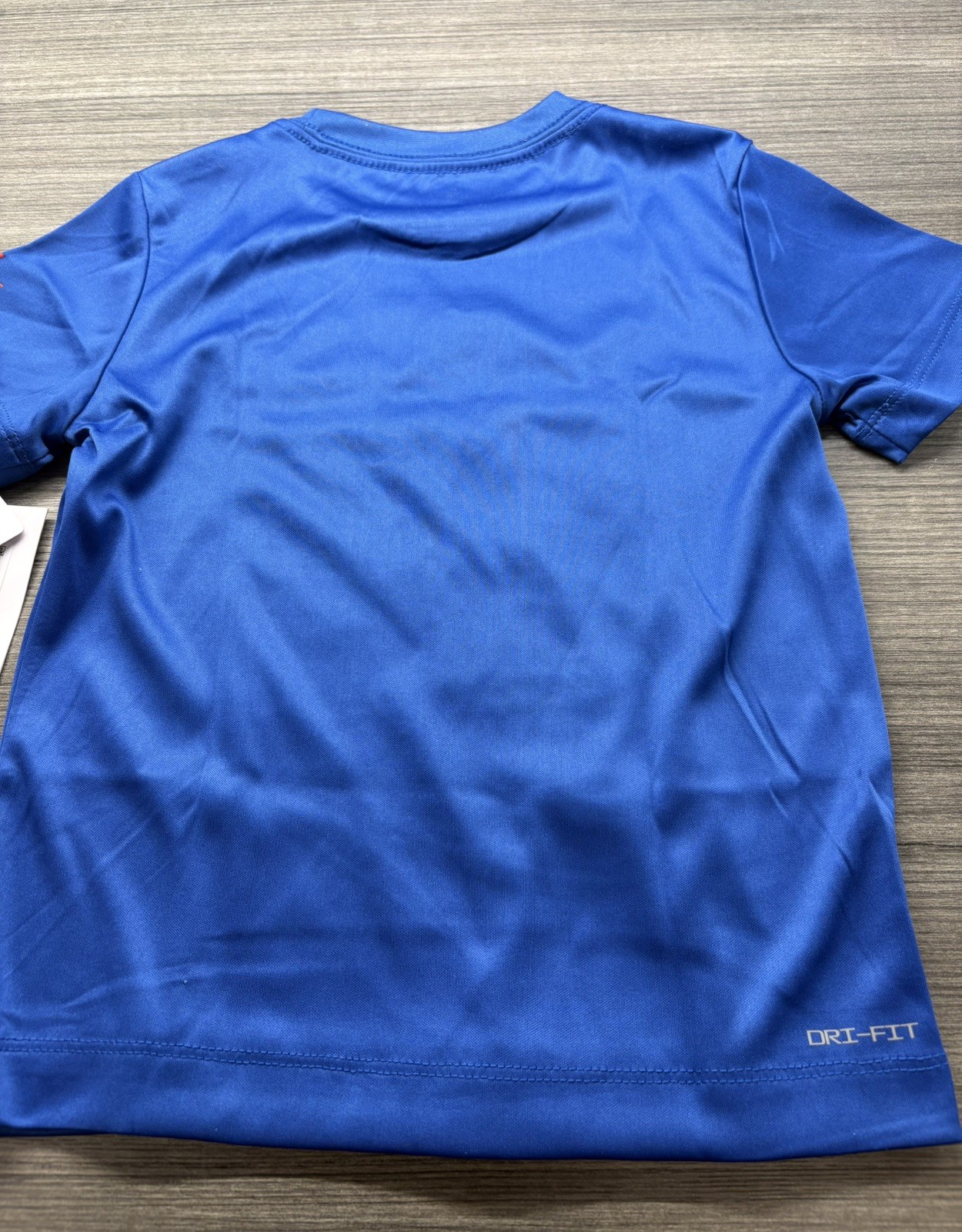 Toddler Boy 4T Nike Dri-Fit Shirt & Short 2 Piece Set Red Blue White Swoosh -NEW