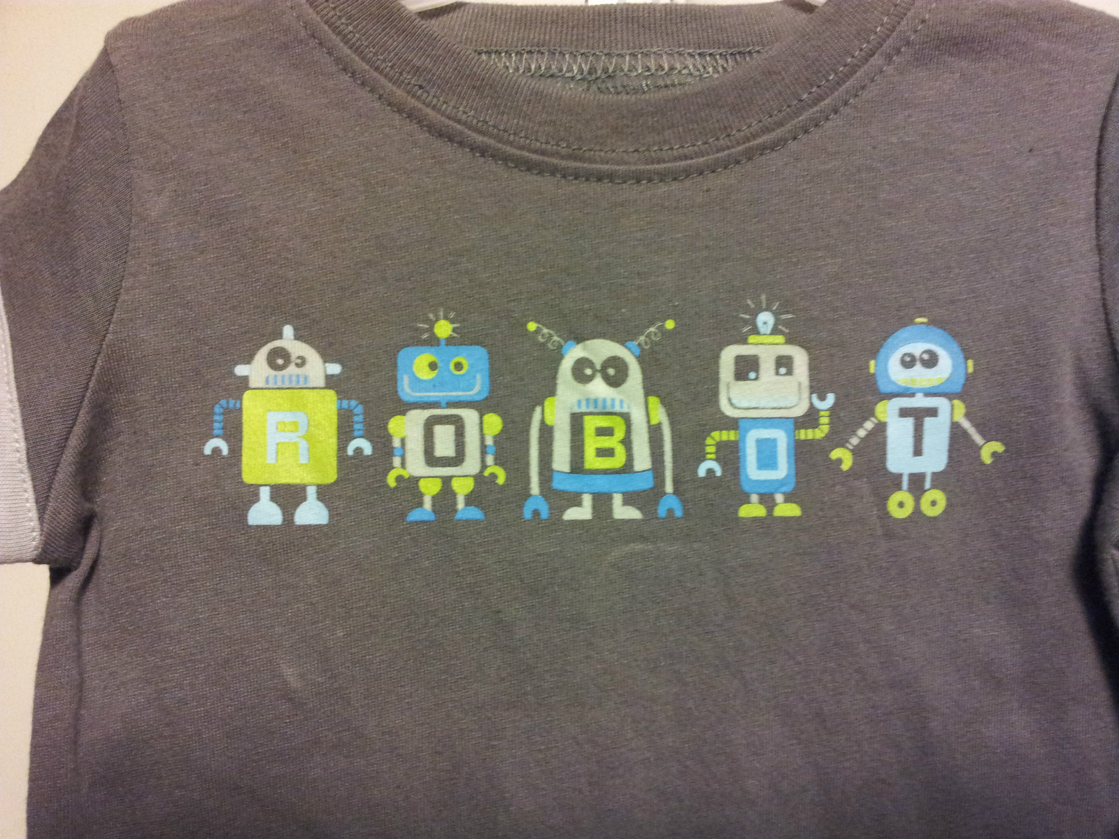 Infant Robot Themed Short Set Size 12M Pull-on Jean Shorts Sleeve Shirt Top NWT
