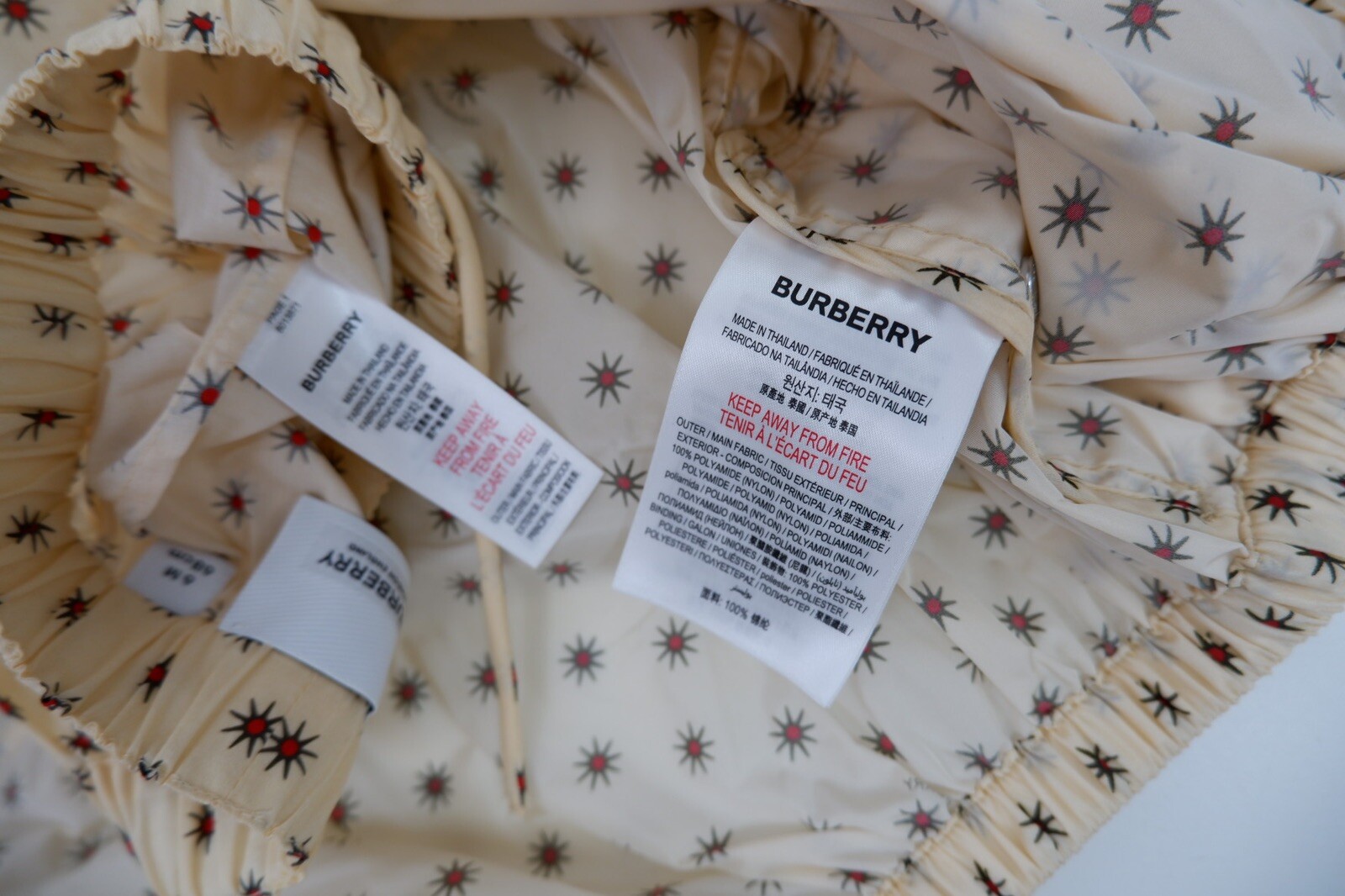 Burberry Baby Boys Outfit Set Age 6M Lightweight Jacket Pants Beige logo print