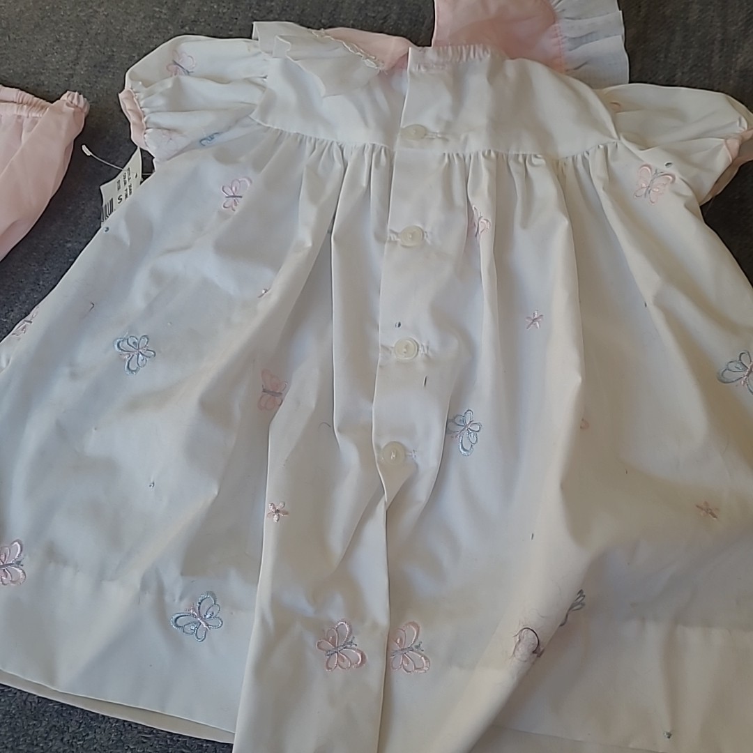 Misc lot of 3 Vintage Baby Girl Newborn/ 6 9 Months Clothes Brand New W Tags VTG