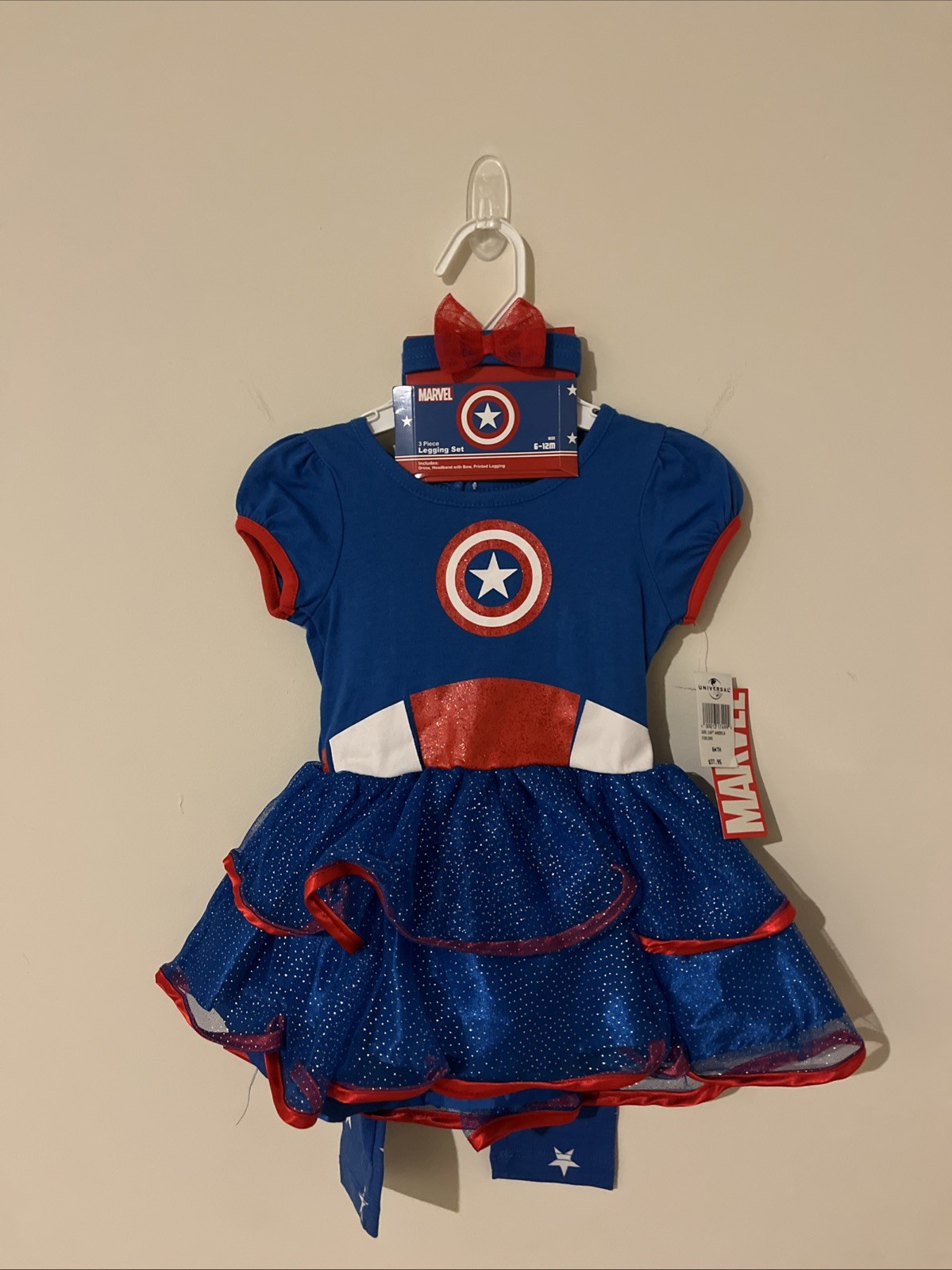 MARVEL Captain America 3 piece Legging Set 6-12M Kids