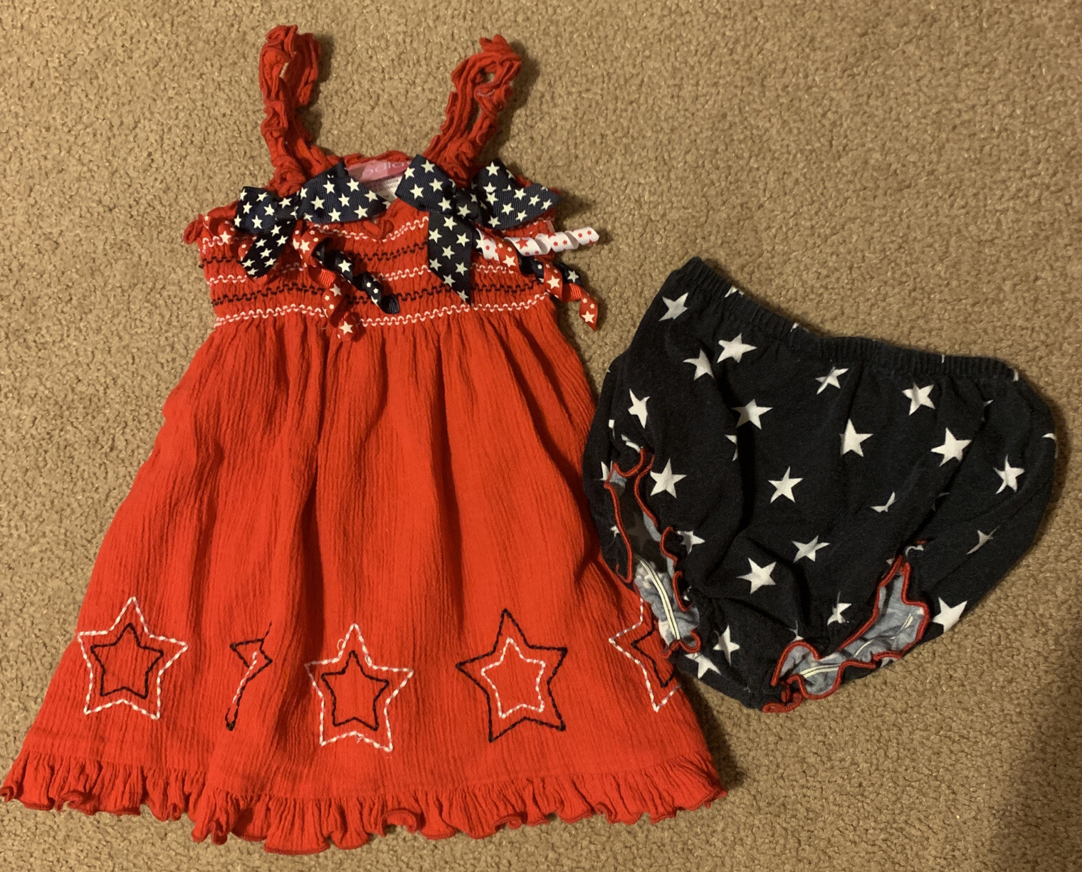 Goodlad Girl’s Red/White/Blue 2 Pc Outfit Size 18 Month AMERICA🇺🇸 Item #32