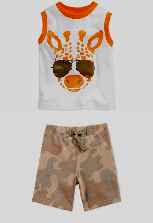First Impressions Shirt & Camo Short Set Boys 24 Mo. NWT $26 Value