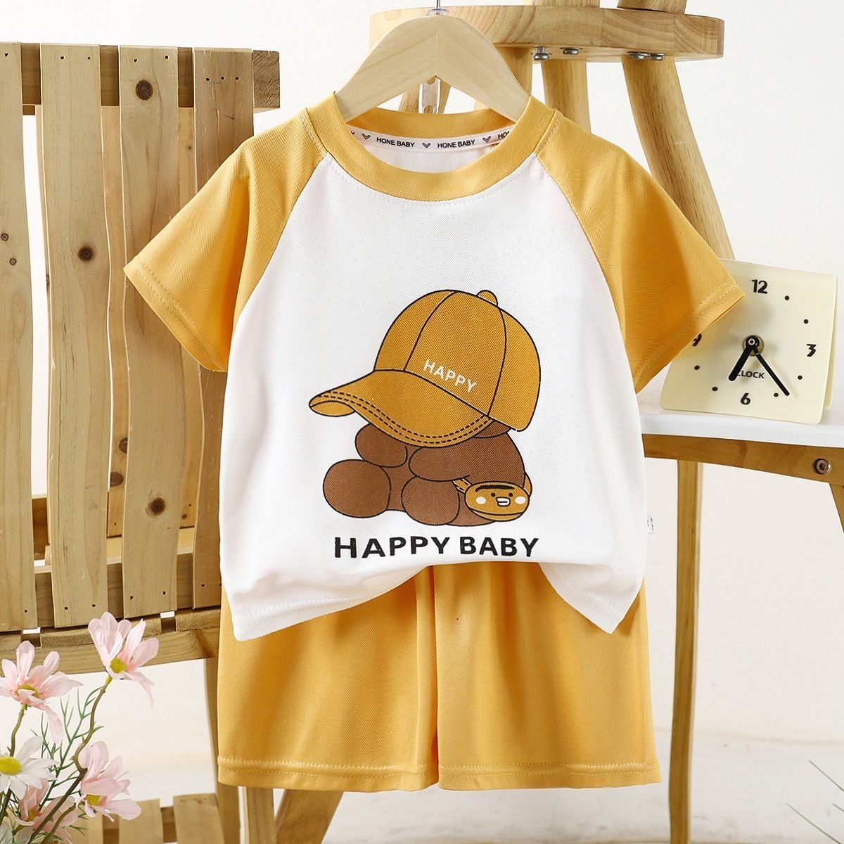 Toddler Boys Mesh Quick Dry Shorts Set Summer T-shirt Short Sleeve Outfits 2PCS