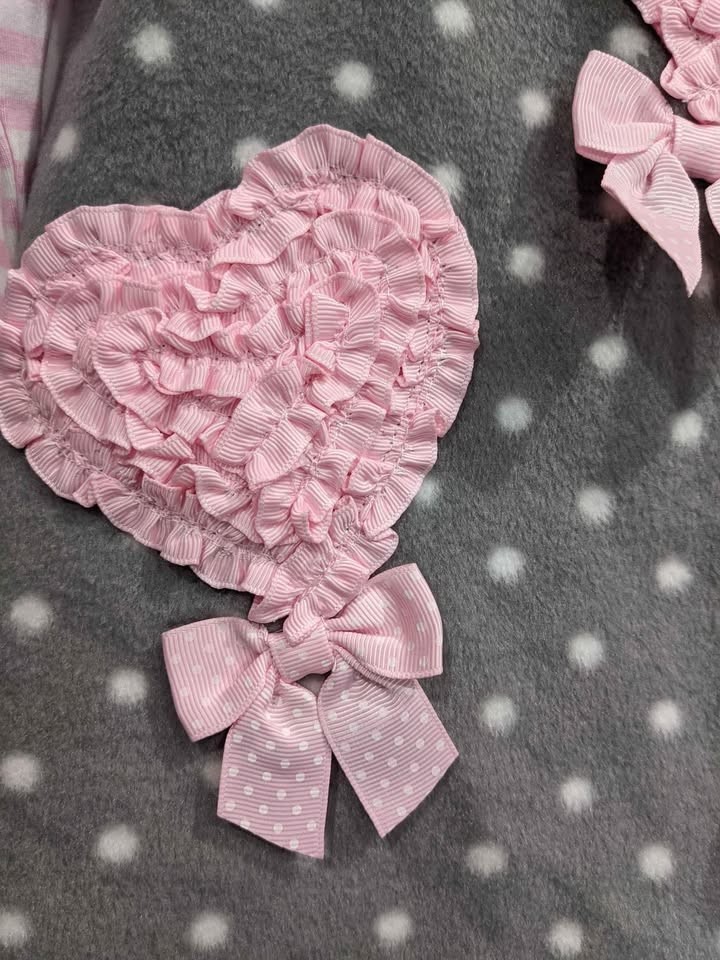 Bonnie Jean baby girls St Valentine’s day pink heart 💕 striped leggings set