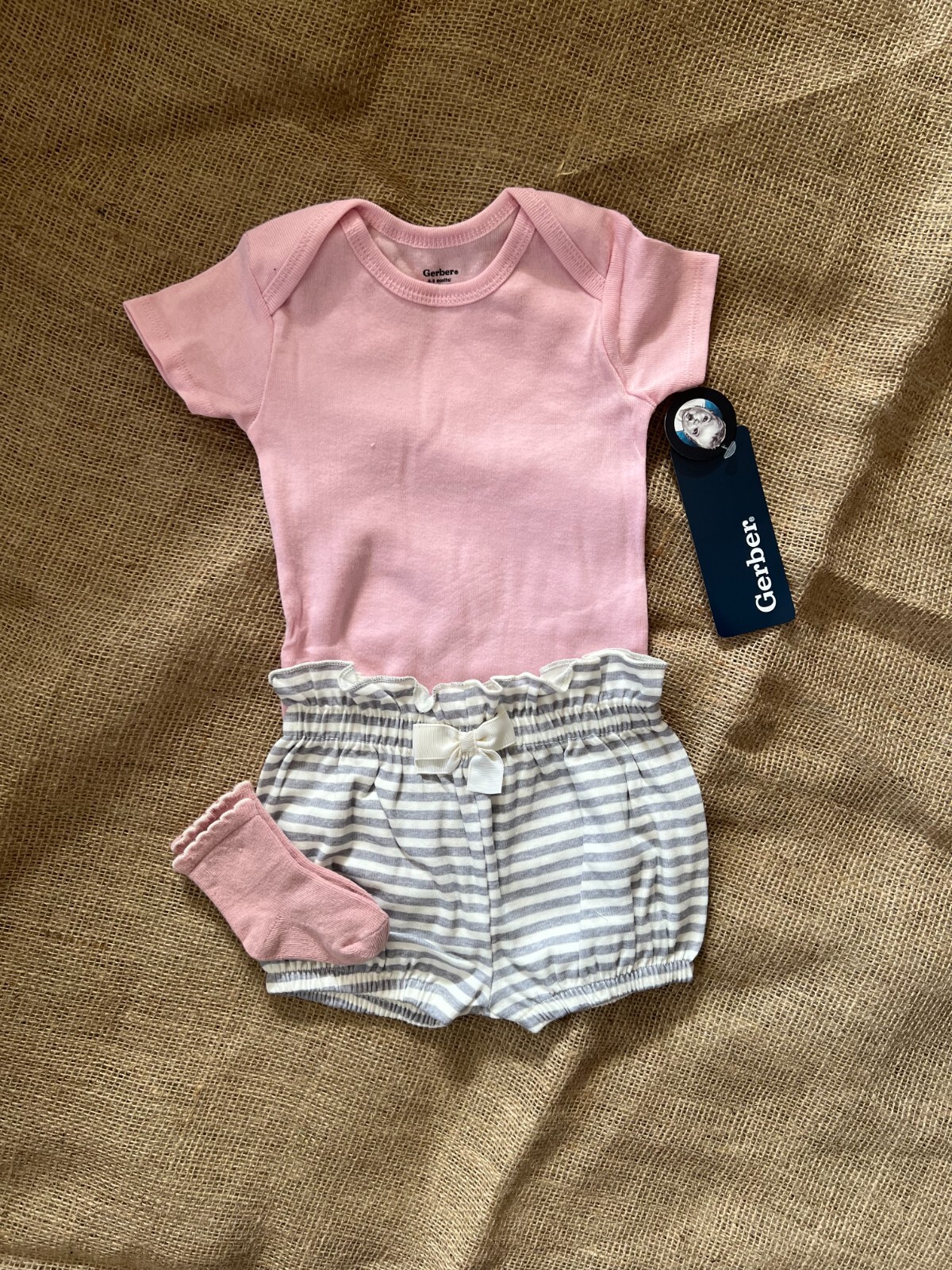 Gerber baby Onesie with matching shorts Baby shower gift birthday gift baby