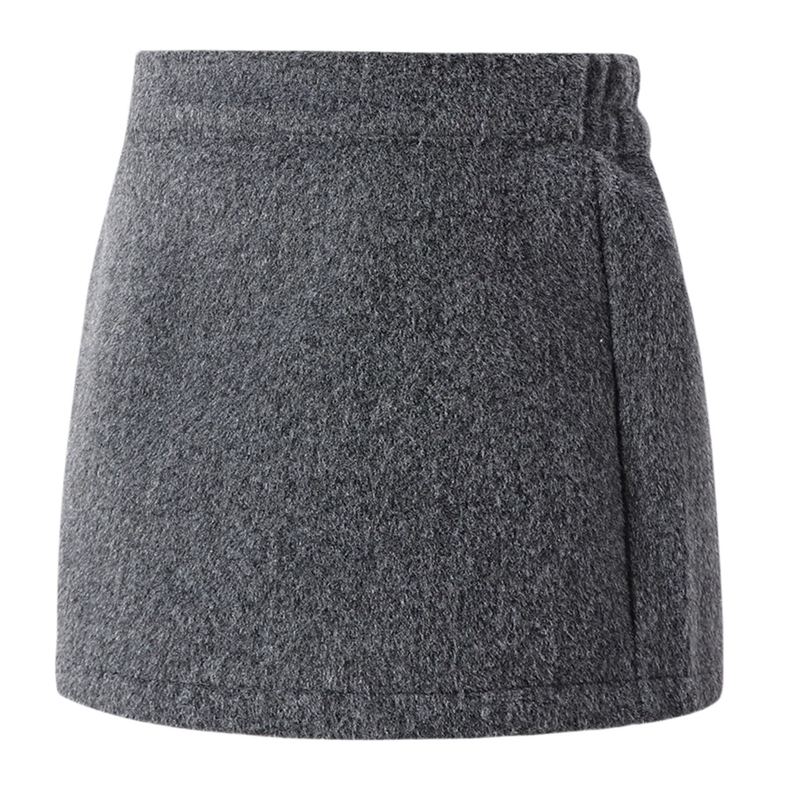 Girls Fall Winter Skirts Soft Wool Mini Pencil Skirt Casual Basic A Line Body…