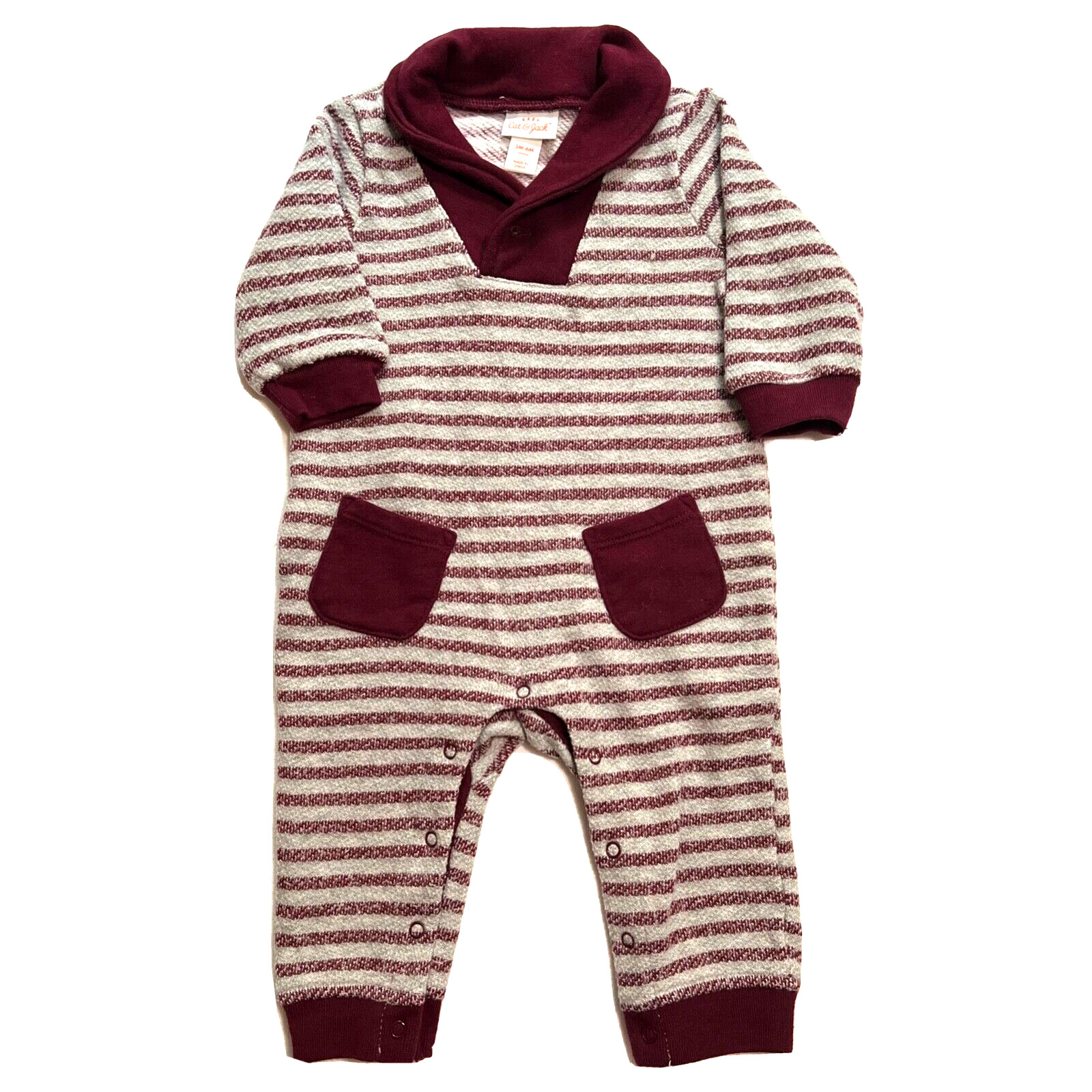 Baby Boy 3-6 Month Jumpsuit Cat & Jack Infant Warm Heavy Fabric
