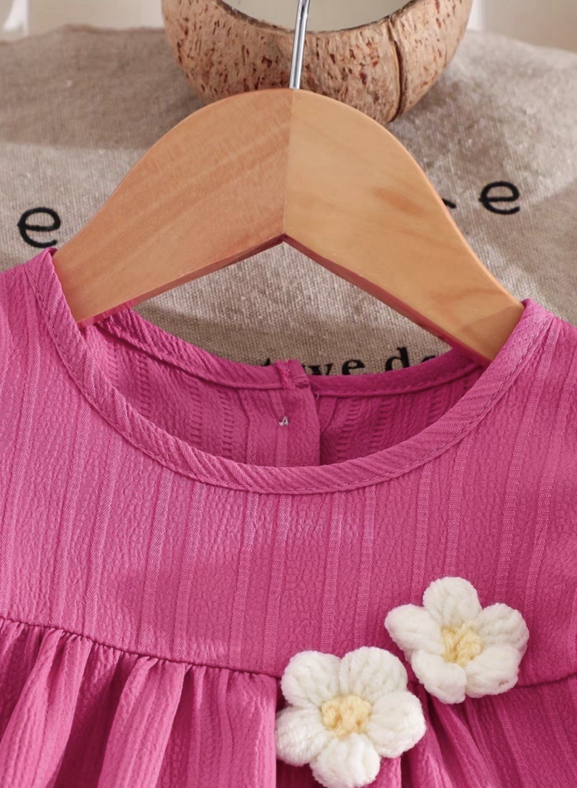 New 2pc Girls Round Neck Short Sleeve A-Line Dress & Headband